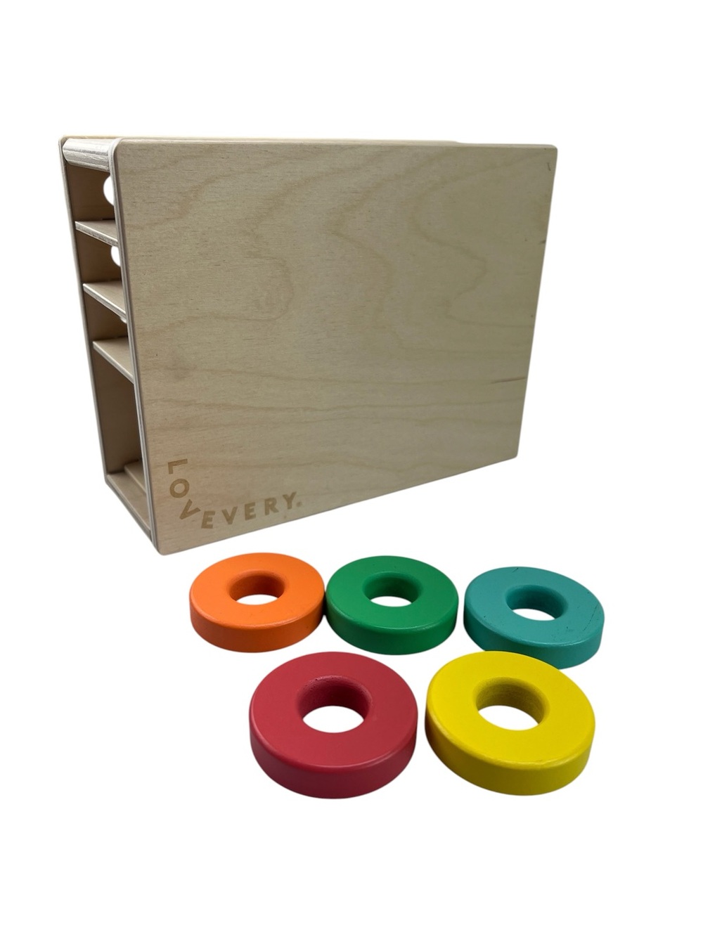 Lovevery Count and Slide Ring Chute Montessori Inspired Wooden Fine Motor Toy